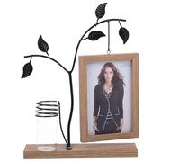 Veemoon Cadre Photo Hydroponique en Fer Guirlande LED, Support Double Face pour Deux Photos, Décoration Intérieure Moderne et Présent de Pendaison de Crémaillère pour Amis