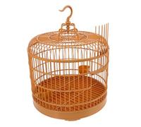 Veemoon Cage à Oiseaux Ronde en Plastique Solide, Suspendue et Spacieuse, pour Petits Oiseaux comme Perruches et Cockatiels, Design Élégant et Confortable