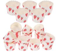 Veemoon Caissettes à Cupcakes en Papier Rouge Fraise, Petites Tailles 5x6x4,5 Cm, Résistantes Haute Température, Lot de 50 Moules à Mini-muffins pour Pâtisserie, Cuisson au Four, Fête