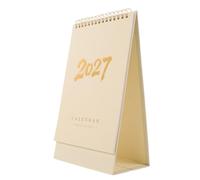 Veemoon Calendrier de bureau 2027, petit format, reliure spirale, idéal | Mini agenda mensuel sur pied de 24 x 14 x 8 cm, année complète, inscriptible, design artistique idéal pour les petits