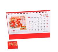 Veemoon Calendrier de Bureau Année Serpent Calendrier Chinois à Feuillets Flip Décoratif Format Large Élégant pour Bureau et Maison Reliure pour Navigation Facile