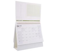 Veemoon Calendrier de Bureau Minimaliste à Rabat Calendrier Mensuel de Table avec Support ou Blanc Décoratif et Fonctionnel pour Maison