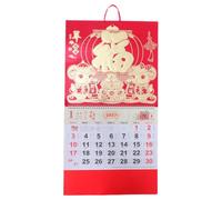 Veemoon Calendrier mural chinois 2027, Année de la Chèvre, Caractère Fu, | Calendrier lunaire suspendu pour le Nouvel An chinois, décoration pour la maison, le bureau, un restaurant chinois ou un