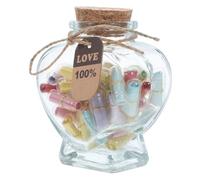 Veemoon Capsule Décorative Verre avec Message Bouteille Romantique pour Couple Cadeau Personnalisable pour Anniversaire et Saint Valentin Idée Cadeau pour Amie ou Femme