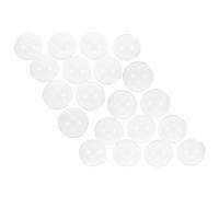 Veemoon Capsules de Distribution Rondes Vides pour Distributeurs Automatiques, Mini Boules en Plastique Transparentes et Blanches, 20 Pièces, Compatibles Multimarques, pour Loisirs