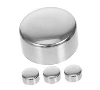 Veemoon Capuchons de Main Courante D'escalier en Acier Inoxydable Argenté, Lot de 4 Pièces, Installation Facile et Usage Polyvalent pour Applications Résidentielles et Commerciales