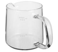 Veemoon Carafe à Café en Verre Borosilicaté 400ml Résistante la Chaleur, Cafetière Manuelle pour Infusion Filtre et Café Glacé, Maison et Bureau, Pichet Transparent pour Service