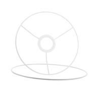 Veemoon Carcasse Abat Jour en Fer Blanc Rond Base Robuste et Design Multifonction pour Lampe E27, Armature Métallique D'abat-jour Soi-même Élégante