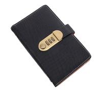 Veemoon Carnet D’Épargne avec Cadenas à Mot de Passe Classeur de Budget en PU Gaufré Crocodile Format Compact avec 100 Emplacements et 50 Pages Résistant à L’Eau pour Organisation