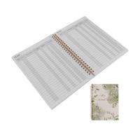 Veemoon Carnet de Comptes Papier Rigide Couverture en Feuilles de Vigne Registre Bancaire pour Petites Entreprises Bloc-Notes de Gestion Budgétaire Portable Enregistrement Complet des