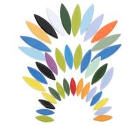 Veemoon Carreaux Mosaïque Céramique Colorés Formes Variées pour DIY Tesselles et Pétales Artisanales pour Loisirs Créatifs Décoration Murale et Extérieure