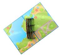 Veemoon Carte D'anniversaire 3d pour Fête D'anniversaire Garçon et Filles Design Parc D'attractions, en Carton Bleu Créatif et Chic pour Écrire Vos Vœux