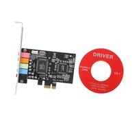 Veemoon Carte Son Interne Pci-E 5.1 pour Pc Support 3D Audio 4 Canaux Bracket pour Système Cinématique Compatible N