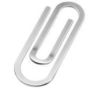 Veemoon Carteras Para Hombre Portefeuille à trombones minimaliste Portefeuille ultra fin avec poche avant en acier inoxydable Cadeau de festival Jouet fin, Argenté, 6.5X2.5CM, centimètre