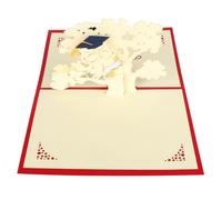 Veemoon Cartes 3d de Vœux Remise de Diplôme en Papier Rouge