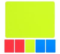 Veemoon Cartes d'Arbitre en PVC Épais Multicolores 6 Pièces pour Football et Basket Cartons Rouge, Jaune et Bleu, Accessoires Officiels pour Compétitions Sportives en Extérieur