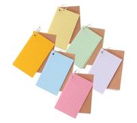 Veemoon Cartes Index Lignées avec Anneaux pour Étude Vocabulaire Lot Multicolores Support Papier Fournitures Scolaires et Bureau
