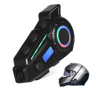 Veemoon Casque Moto sans Fil avec Réduction de Bruit et Radio FM Écouteurs Casque Lumineux pour ATV Snowmobile et Moto Ergonomiques et Légers