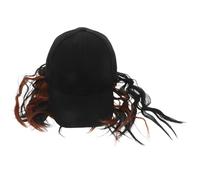 Veemoon Casquette avec Perruque Bob Bouclée pour Femmes Chapeau Synthétique et Respirant Style Court et Naturel Protection Solaire et Confort