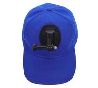 Veemoon Casquette de Baseball Sport Ajustable Bleu Foncé en Coton avec Support Clip pour Caméra d'action Compatible Caméra Sport, Fixation Rapide pour Vélo, Randonnée et Course à Pied,