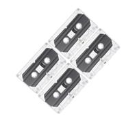 Veemoon Cassette Audio Vierge 30 pour Enregistrement ×4, Lot Rétro Transparent Coque Rigide, Cassettes Enregistrables Universelles, Support Pédagogique Et Créatif