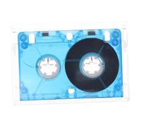 Veemoon Cassette Audio Vierge 40-60 Cassette pour Magnétophone Portable Plastique Transparent Bleu d'Enregistrement Vocal Compatible Mini Magnétophone pour Interviews et Musique