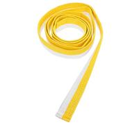 Veemoon Ceinture d'arts Martiaux Blanche et Jaune 280 Cm Ceinture de Karaté et Judo Ajustable pour Entraînement Taekwondo et Résistante pour Compétition et Pratique Sportive