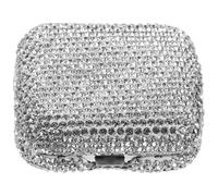 Veemoon Cendrier à Strass avec Couvercle, Porte-Cendres de Table en Acier Inoxydable, cendrier de Poche Portable - Distributeur de cigares Compact et Coupe-Vent pour Voiture et extérieur