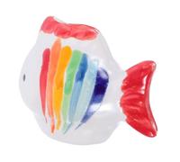 Veemoon Ceramic Floating Fish Ornament Realistic Hand-Painted Striped Aquarium Statue Decorative Fish Tank Accessory for and Fairy Garden
