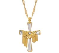 Veemoon Chaîne De Clavicule De Jésus Bijoux Religieux Collier En Forme De Cœur Collier À Breloques De Bijoux Collier Gothique Pendentif De Prière Collier En Croix Chaîne De