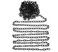 Veemoon Chaîne de Sécurité en Plastique Noire 10 M - Maillons Ajustables pour Contrôle des Foules Barrière D’Avertissement et Protection de Zone de Stationnement