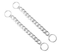 Veemoon Chaînes Décoratives pour Sandales à Trous Diy, 2 Pièces en Acrylique Argenté, 12 Perles Grands Anneaux, Accessoires Breloques pour Chaussures Féminines, Décoration Estivale