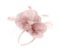 Veemoon Chapeau Barrette Plume Chapeaux De Thé Pour Femmes Bandeau Casquette Queue De Cheval Fantaisie Voile De Fête Casque Fleur Casquette Active - Paille Bord Soleil De Mariée Soie