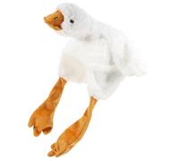 Veemoon Chapeau Peluche Oie Blanche Ailes Déployées Accessoire Photo Amusant en Peluche Moelleuse Taille Unique Spectacle et Déguisement Présent Naissance Bébé