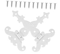 Veemoon Charnières de Portail Robustes Vintage en Alliage de Zinc Vert de Bronze, Kit 2 Pièces pour Portes et Clôtures en Bois, Résistantes la Corrosion, Usage Extérieur, Matériel de Quincaillerie