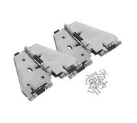 Veemoon Charnières pour Tables Pliantes 2pcs en Fer Argenté avec Vis de Montage, Ouverture Silencieuse et Optimisation D'espace, pour Salle à Manger et Petits Appartements