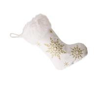 Veemoon Chaussette de Noël en Flanelle Dorée pour Bonbons et Présents | Décoration Festive, Remplissage de Chocolats, Usage Veille de Noël, pour Boutiques et Garçon et Filles