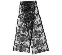 Veemoon Chemin de Table Halloween Noir Décorations Fête Polyvalent Esprit Mystique pour Maison Bureau et École