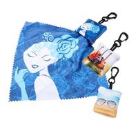 Veemoon Chiffons de Nettoyage pour Lentilles Porte-clés en Tissu et Métal, Compact et Léger, Lot de 3 Pièces pour Tablette et Ordinateur, pour Paquet à Main
