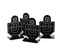 Veemoon Cibles de Tir en Alliage D'aluminium Noir, Petit Format Portable, Lot de 4 Pièces pour Entraînement Sportif en Extérieur, Cibles Pratiques pour Jeux et Tir à L’Arc, Solide