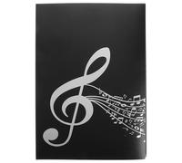 Veemoon Classeur Extensible pour Partitions Musicales en Pvc Noir, Léger et Résistant la Déformation, pour Étudiants et Débutants en Chorale ou Concert