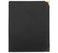 Veemoon Classeur pour Recettes Pvc Noir 4 Pages Transparentes, Porte-menu de Restaurant Souple et Solide, Protège-menus pour Café Hôtel Bar, Accessoire Pratique pour Affichage Liste