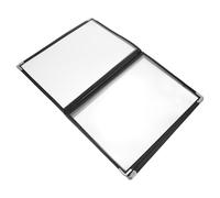 Veemoon Classeur Transparent en Pvc 6 Pages 12 Faces pour Menus de Restaurant, Couverture de Menu Solide et Portable, Protège-documents, Fournitures pour Restaurants, Style Aléatoire