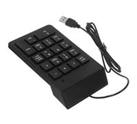 Veemoon Clavier Numérique USB Portable 19 Touches en Plastique Noir pour Saisie Rapide, pour Ordinateur Portable et Secteur Bancaire