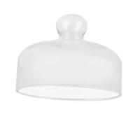 Veemoon Cloche en Verre sans Plomb Transparente Poignée Ronde, Couvercle Portable pour Présentation de Gâteaux et Pâtisseries, Protection Anti-poussière Élégante