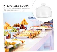 Veemoon Cloche Verre Transparente pour Gâteau Couvercle Alimentaire Anti-poussière Protection Pâtisserie pour Cuisine et Fêtes Préservation Fraîcheur Aliments