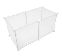 Veemoon Clôture Modulable pour Petits Animaux 6 Pièces 35x35 Cm en Résine Blanche Mate, Cage Sécurisée pour Mini-hérissons et Lapins, Parc Intérieur Portable pour Hamsters et Rongeurs