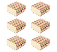 Veemoon Coffret de Rangement pour Bijoux 6 Pièces en Bambou Mini Rideaux Boîte à Souvenirs Colorée Boîte à Savonnette en Bambou pour Organisation Maison et Décoration