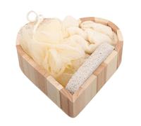 Veemoon Coffret Gommage Bain Cœur Boule à Friction Exfoliant Corps Accessoires Bain Maison