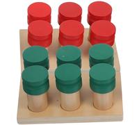 Veemoon Coffret Montessori de Flacons Olfactifs en Bois Lisse, Sensoriel pour Garçon et Filles, Boîte à Odorat Compacte et Portable, Matériel Pédagogique D’éveil pour Tout-Petits,